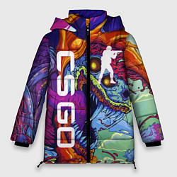 Куртка зимняя женская CS GO HYPERBEAST, цвет: 3D-черный