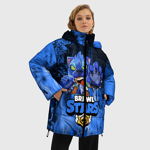 Женская зимняя куртка Brawl Stars LEON / 3D-Черный – фото 3