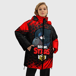 Куртка зимняя женская BRAWL STARS CROW, цвет: 3D-красный — фото 2