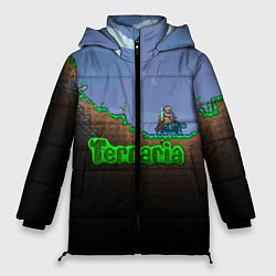 Куртка зимняя женская Terraria game, цвет: 3D-черный