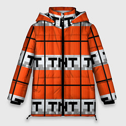 Куртка зимняя женская Minecraft-Динамит, цвет: 3D-светло-серый