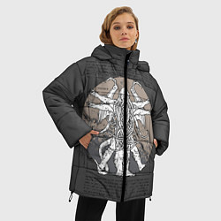 Куртка зимняя женская Cthulhu, цвет: 3D-черный — фото 2
