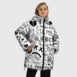 Куртка зимняя женская LIL PEEP LOGOBOMBING, цвет: 3D-красный — фото 2