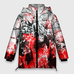 Куртка зимняя женская One-Punch Man Collage, цвет: 3D-красный