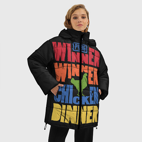 Женская зимняя куртка Winner Chicken Dinner / 3D-Черный – фото 3