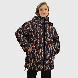 Куртка зимняя женская Растерянный Траволта, цвет: 3D-черный — фото 2