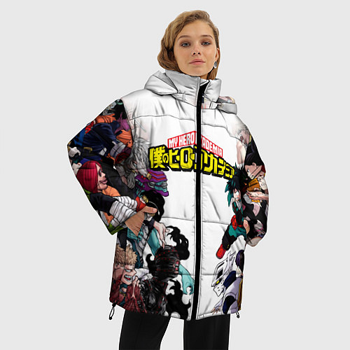 Женская зимняя куртка My Hero Academia противостояние / 3D-Черный – фото 3