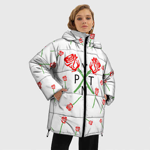 Женская зимняя куртка Payton Moormeier: White Style / 3D-Черный – фото 3