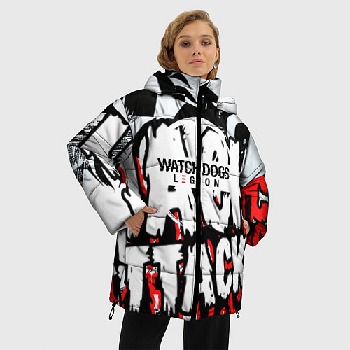 Женская зимняя куртка WATCH DOGS:LEGION / 3D-Черный – фото 3