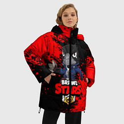 Куртка зимняя женская Brawl Stars Crow, цвет: 3D-красный — фото 2
