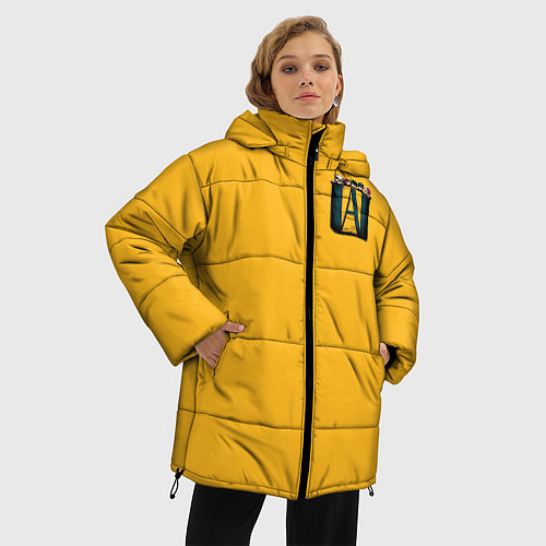 Женская зимняя куртка Моя геройская академия / 3D-Светло-серый – фото 3