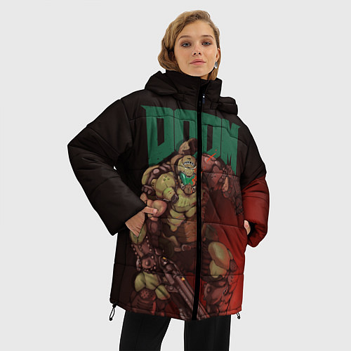 Женская зимняя куртка Doom / 3D-Черный – фото 3