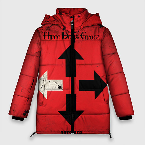 Женская зимняя куртка Three Days Grace / 3D-Красный – фото 1