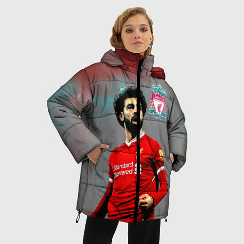 Женская зимняя куртка Mohamed Salah / 3D-Черный – фото 3