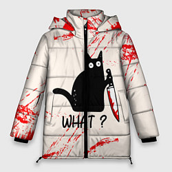 Куртка зимняя женская What cat, цвет: 3D-красный