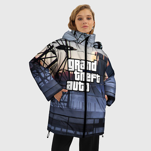 Женская зимняя куртка GTA VI / 3D-Черный – фото 3
