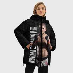 Куртка зимняя женская Хабиб Нурмагомедов, цвет: 3D-красный — фото 2