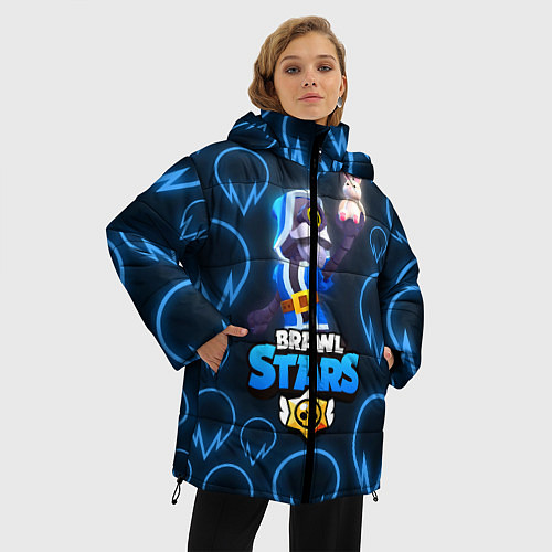 Женская зимняя куртка Brawl Stars Wizard Barley / 3D-Черный – фото 3