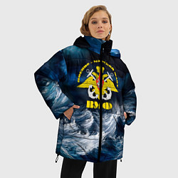 Куртка зимняя женская Военно-морской флот, цвет: 3D-черный — фото 2