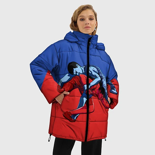 Женская зимняя куртка Борьба / 3D-Светло-серый – фото 3