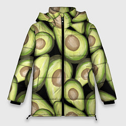 Куртка зимняя женская Avocado background, цвет: 3D-красный