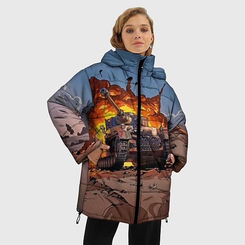 Женская зимняя куртка Танк / 3D-Черный – фото 3
