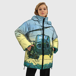 Куртка зимняя женская Вертолеты, цвет: 3D-черный — фото 2