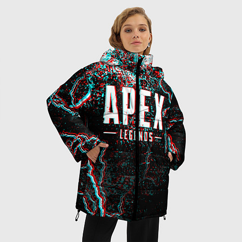 Женская зимняя куртка APEX LEGENDS GLITCH / 3D-Черный – фото 3