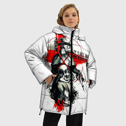 Куртка зимняя женская Чумной доктор, цвет: 3D-светло-серый — фото 2