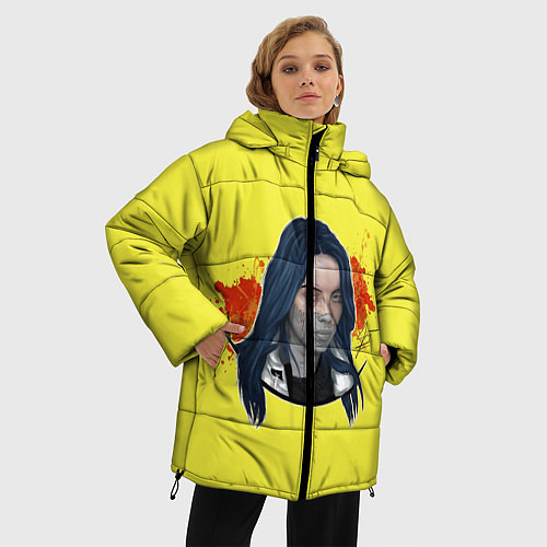 Женская зимняя куртка Billie Yellow and Red / 3D-Черный – фото 3