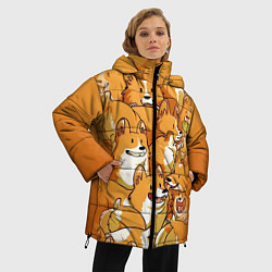 Куртка зимняя женская Корги, цвет: 3D-красный — фото 2