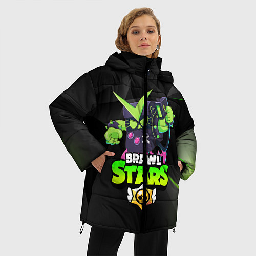 Женская зимняя куртка BRAWL STARS VIRUS 8-BIT / 3D-Черный – фото 3