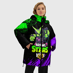 Куртка зимняя женская BRAWL STARS VIRUS 8-BIT, цвет: 3D-черный — фото 2