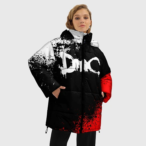 Женская зимняя куртка DEVIL MAY CRY DMC / 3D-Черный – фото 3