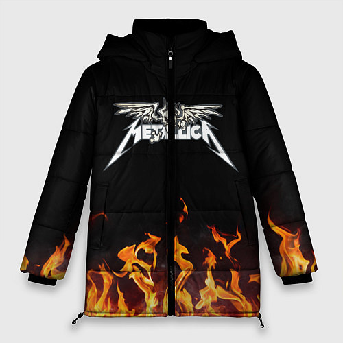 Женская зимняя куртка Metallica / 3D-Красный – фото 1