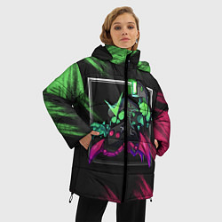 Куртка зимняя женская Brawl Stars 8-BIT, цвет: 3D-черный — фото 2