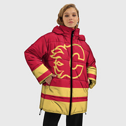 Куртка зимняя женская Калгари Флэймз, цвет: 3D-светло-серый — фото 2