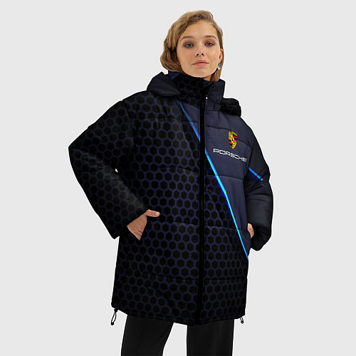 Женская зимняя куртка PORSCHE / 3D-Черный – фото 3