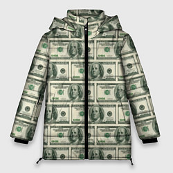 Куртка зимняя женская Денежная тема, цвет: 3D-светло-серый