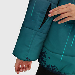 Куртка зимняя женская Космический Дождь, цвет: 3D-черный — фото 2