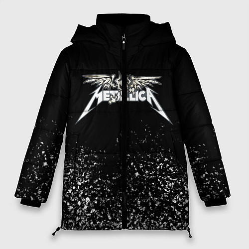Женская зимняя куртка Металлика Metallica / 3D-Красный – фото 1