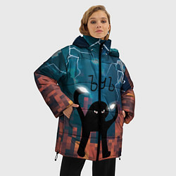 Куртка зимняя женская ЪУЪ Молнии, цвет: 3D-черный — фото 2