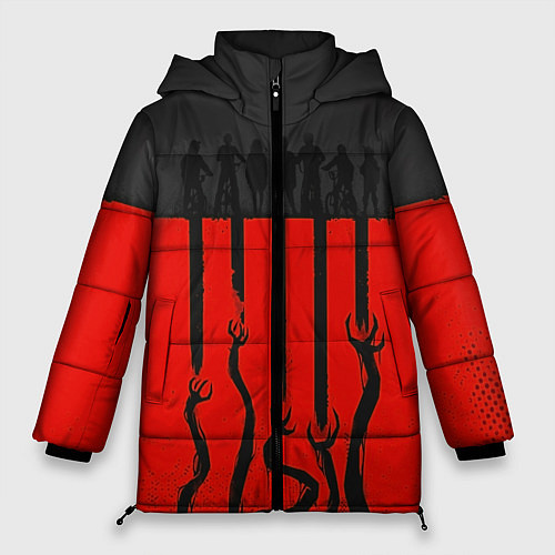 Женская зимняя куртка Очень странные дела / 3D-Красный – фото 1