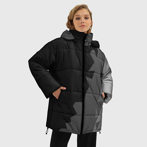Женская зимняя куртка Dark abstraction / 3D-Черный – фото 3