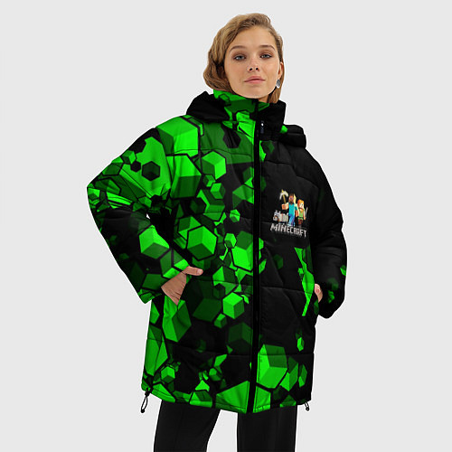 Женская зимняя куртка MINECRAFT / 3D-Черный – фото 3