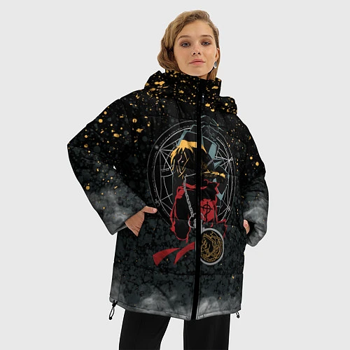 Женская зимняя куртка Стальной алхимик / 3D-Светло-серый – фото 3
