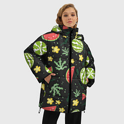 Куртка зимняя женская Арбузики, цвет: 3D-красный — фото 2