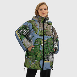 Куртка зимняя женская San andreas, цвет: 3D-черный — фото 2