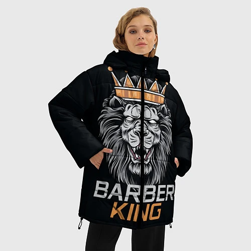 Женская зимняя куртка Barber King Барбер Король / 3D-Черный – фото 3