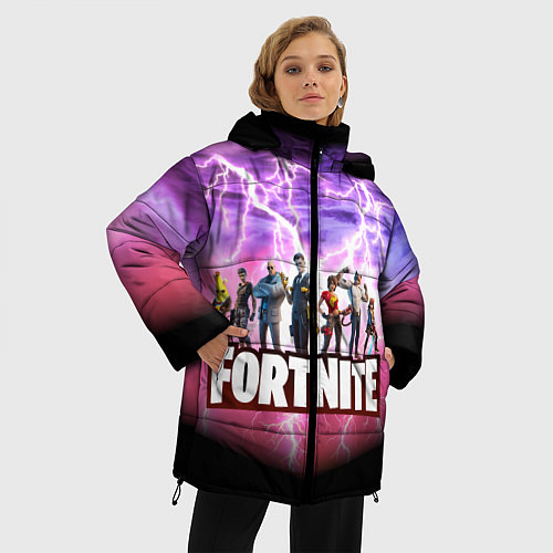 Женская зимняя куртка Fortnite / 3D-Черный – фото 3